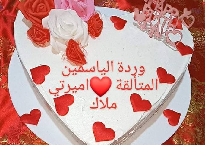 كيكة عيد ميلاد لغاليتي اميرتي ملاك بالصور من وردة الياسمين المتألقة كوكباد