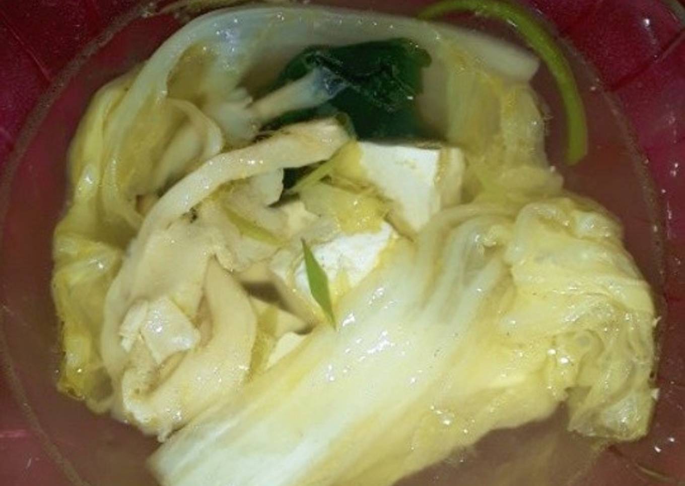 Kuah bening tahu sabayur