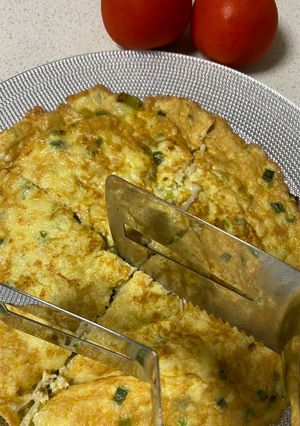 金針菇蔥花烘蛋 的食譜成品照片