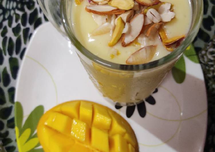 Simple Way to Prepare Homemade Dryfruit Mango Lassi