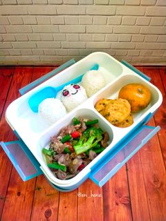 Foto resep 255. Bento : Buncis Brokoli Saus Tiram
