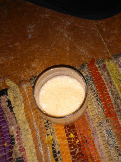 Una foto de Mi batido de zumo con fresa y mandarina