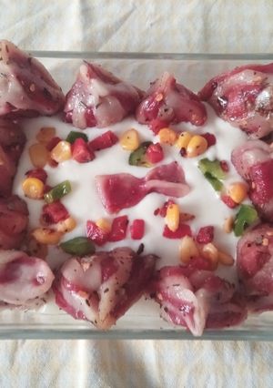 A picture of Beetroot Paneer Ravioli.