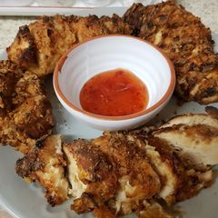 A picture of Linseed & crunchy nut Cornflakes deep fried Chicken. 😀.