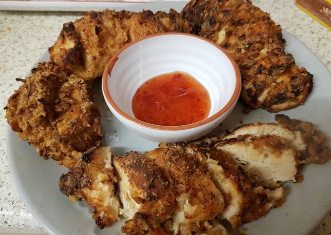 Linseed & crunchy nut Cornflakes deep fried Chicken. 😀