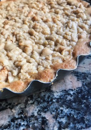 Una foto de Crumble de manzana