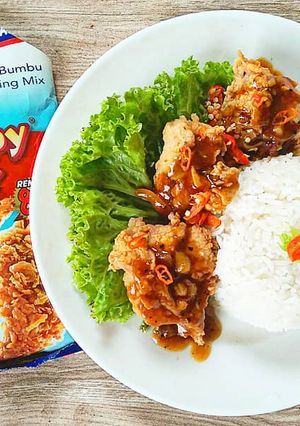 Foto resep Ayam Super Crispy Saus Lada Hitam