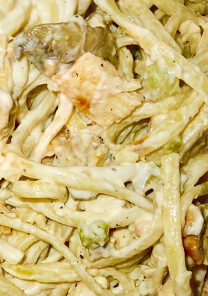 A picture of 30 minute Grilled chicken ranch pasta.
