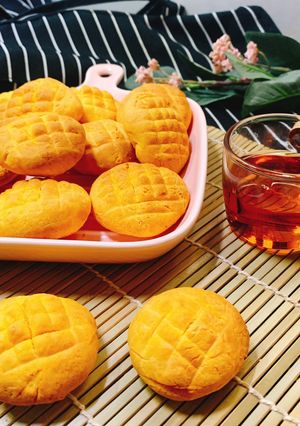 氣炸地瓜菠蘿小鬆餅 的食譜成品照片
