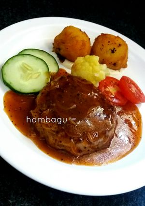 A picture of Hambagu - Hamburger - Patty.