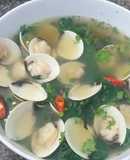 Canh ngao nấu mồng tơi