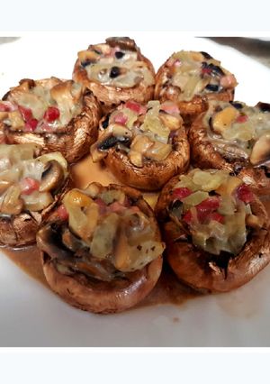 Una foto de Champiñones rellenos