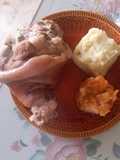 Codillo de cerdo con puré de patatas
