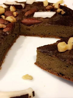Una foto de Brownie Protéico de calabaza sin hornear