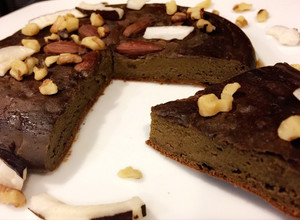 Una foto de Brownie Protéico de calabaza sin hornear