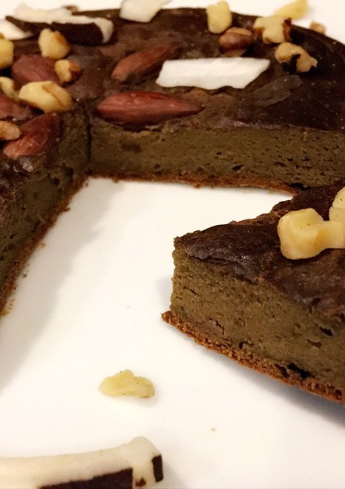 Una foto de Brownie Protéico de calabaza sin hornear