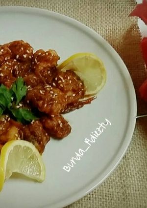 Foto resep Ayam Goreng Tepung Saus Madu Lemon