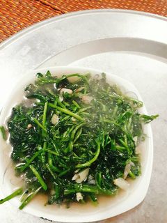 Hình của món Cải xoong xào tỏi.