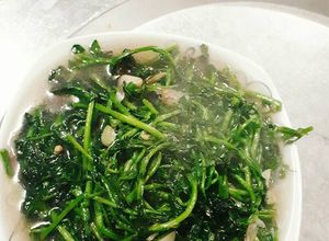 Hình của món Cải xoong xào tỏi.