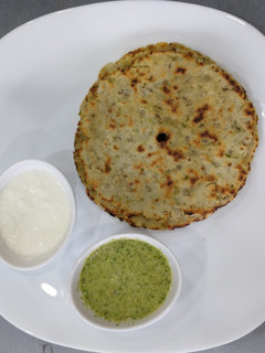 A picture of Bhagar (Barnyard) Thalipeeth.