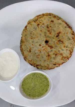 A picture of Bhagar (Barnyard) Thalipeeth.