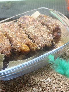 Una foto de Cruasanes fritos rellenos de melón