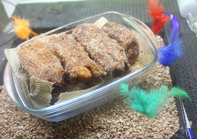 Cruasanes fritos rellenos de melón