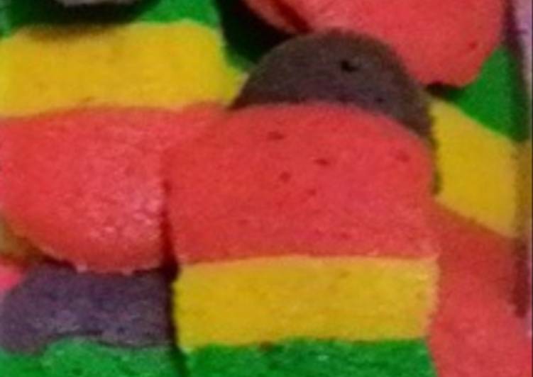 Resep: LezatKue Lidah Kucing Rainbow
