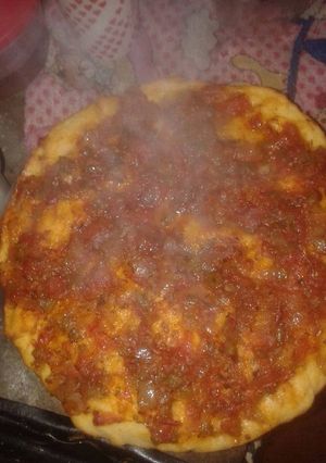 Una foto de Pizza riquísima