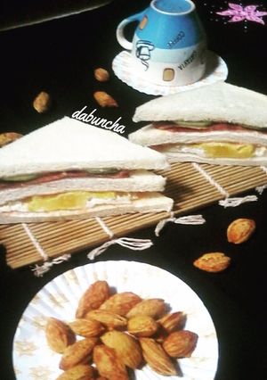 A picture of Egg Sandwich with Smooked Beef Grilled.