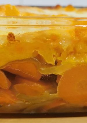 Une photo de Gratin de carottes aux patates douces