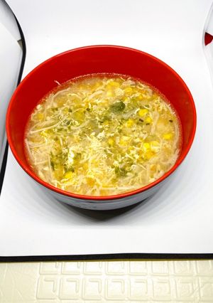 Foto resep Sup jagung dan jamur enoki