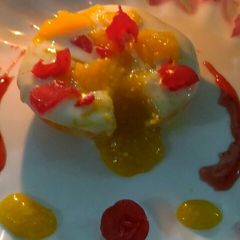 Mango lava mango cup cake A picture of Mango lava mango cup cake.
