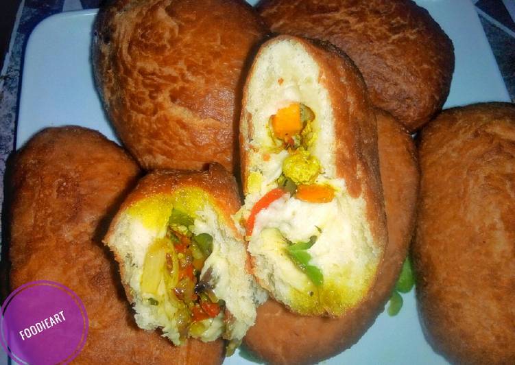 Simple Way to Make Homemade Fried stuffed bread