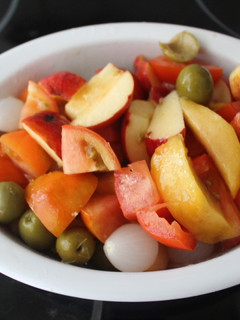 Una foto de Ensalada de melocotón