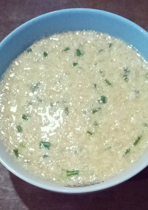รูปของ Egg drop soup keto ซุปไข่ข้น สูตรคีโต