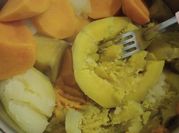 Una foto de puré de batata con manzana