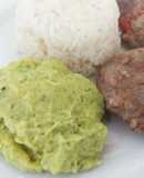 Puré de papa con espinaca