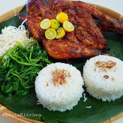 A picture of AYAM TALIWANG OVEN (GRILLED CHICKEN WITH SPICES).