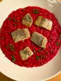 Risotto rapa rossa e aringhe