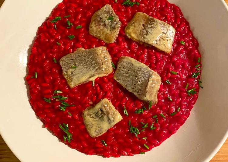 Risotto rapa rossa e aringhe