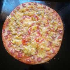 Hawaiian pizza A picture of Hawaiian pizza.