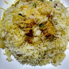 A picture of Pure vegetarian paneer biryani.