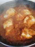 Bacalao con tomate y carne de pimiento choricero