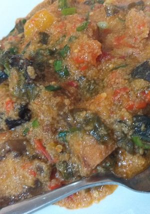 A picture of Acha porridge.