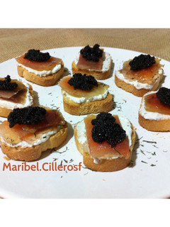 Una foto de Canapés deliciosos