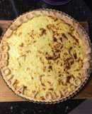Tarta de cebolla y queso con masa quebrada