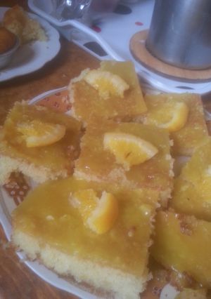 صورة لوصفة بسبوسة بكريمة البرتقال رووعة