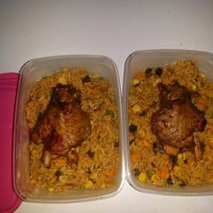 A picture of My jollof rice.