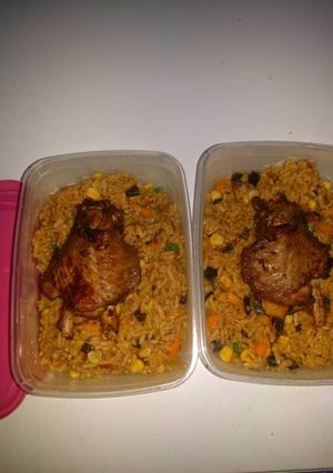 A picture of My jollof rice.